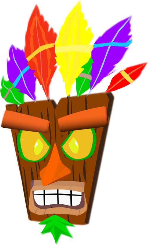 Tiki Mask, Crash Bandicoot, Vision Boarding, Fan Art, - Tiki From Crash Bandicoot (500x827)