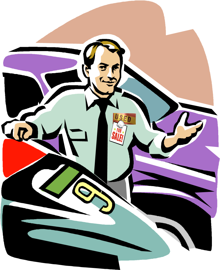 Preowned Car Salesman - Car Salesman Clipart Png (777x949)