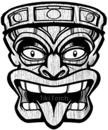 Tiki Hawaiian Mask Clip Art - Tiki Drawings (512x512)