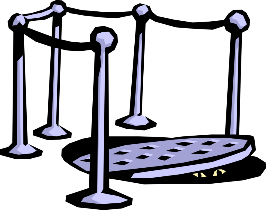 Vector Illustration Of Street Sewer Manhole Cover - Sewage Treatment (887x700)