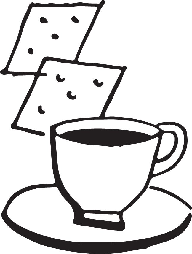 556 Tea Cup & Crackers - Clip Art (648x856)