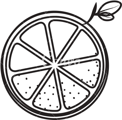 Orange Clipart Black And White - Black And White Fruit Logo (550x550)