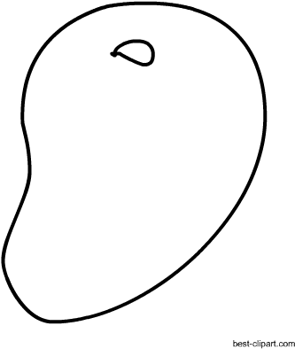 Black And White Mango, Free Clip Art - Circle (450x450)