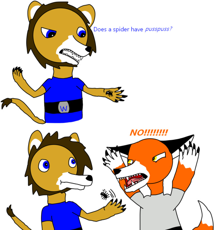 Does Spider Have Pusspuss By Wolfytheruff - Cartoon (894x894)