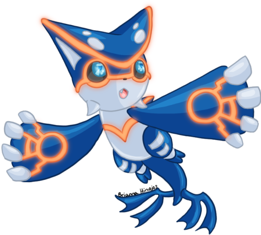 A Water/psychic Type That Lives In Sea Caverns Hidden - Cartoon (540x498)