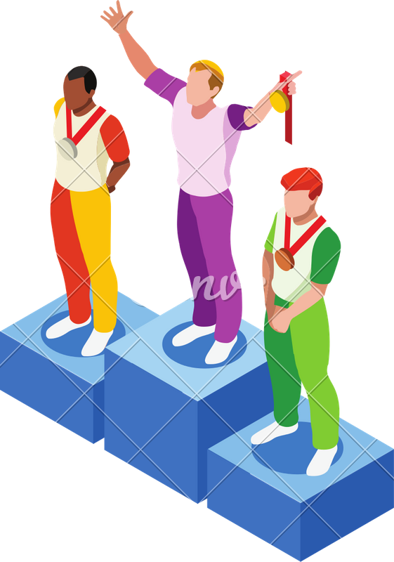 Olympic Podium Clipart - Olympic Podium Vector (561x800)