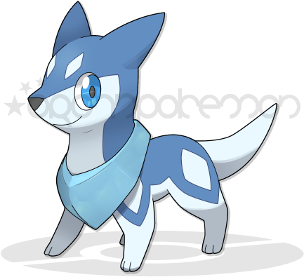 Pokémon Firered And Leafgreen Ice Pokédex Pokémon Vrste - Wolf Ice Fakemon (500x500)
