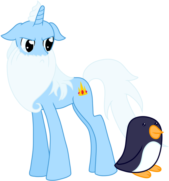 Ice King And Gunter By Beckapow - Cartoon (600x642)