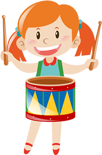 Krazy Kids Karnival, Exhibition, Carnival, Mumbai, - Girl Playing Drums Clipart (350x350)