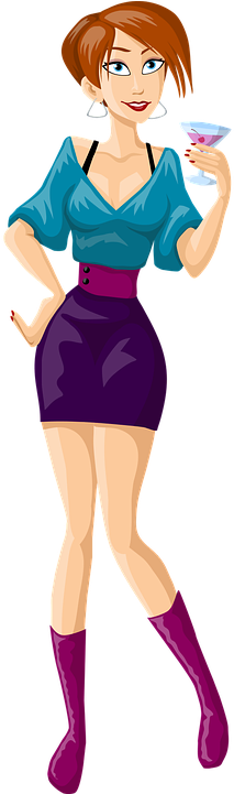 Illustrations - Woman Drinking Png (360x720)