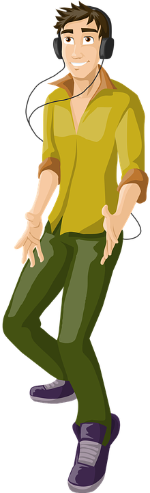 Explore Vector Graphics, Vector Vector, And More - Человек В Наушниках Png (360x720)