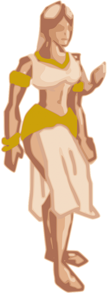 Woman,girl,female,halter Top,slit Skirt,barefoot,free - Illustration (500x1000)