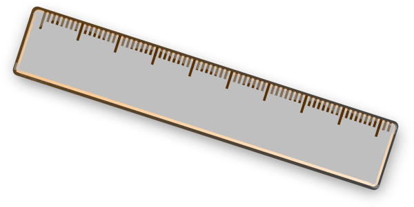 16 Inch In Ruler Clipart - Gray Ruler (600x301)