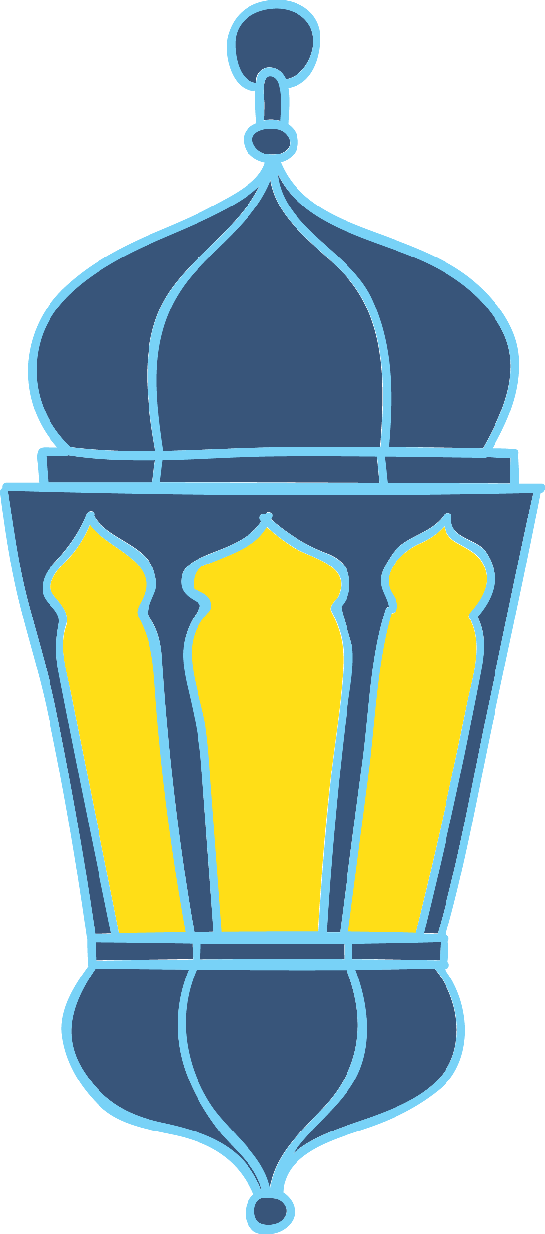 Light Oil Lamp Clip Art - Eid Png Clip Arts Blue (1101x2492)
