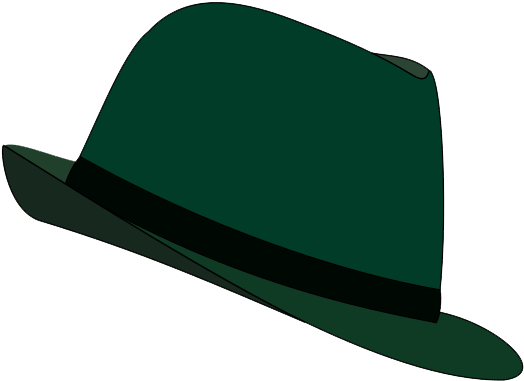 Fedora Transparent Png - Green Hat Transparent Background (533x389)