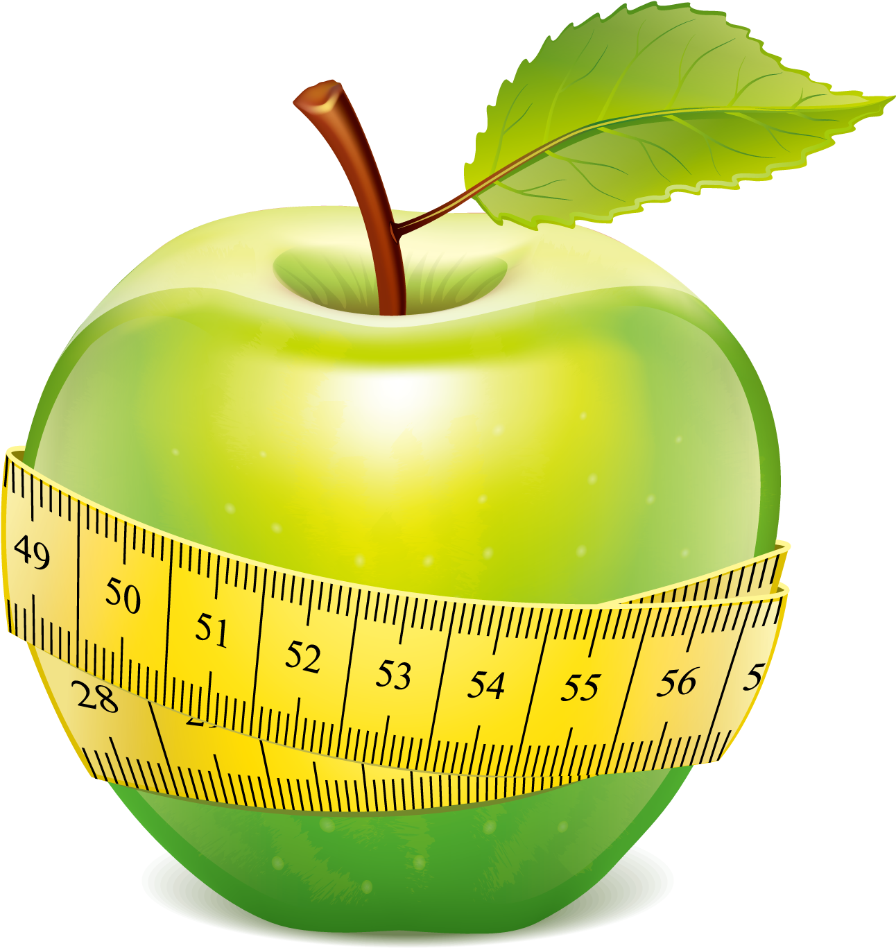 Measure Tape - Apple And Tape Measure (1500x1500)