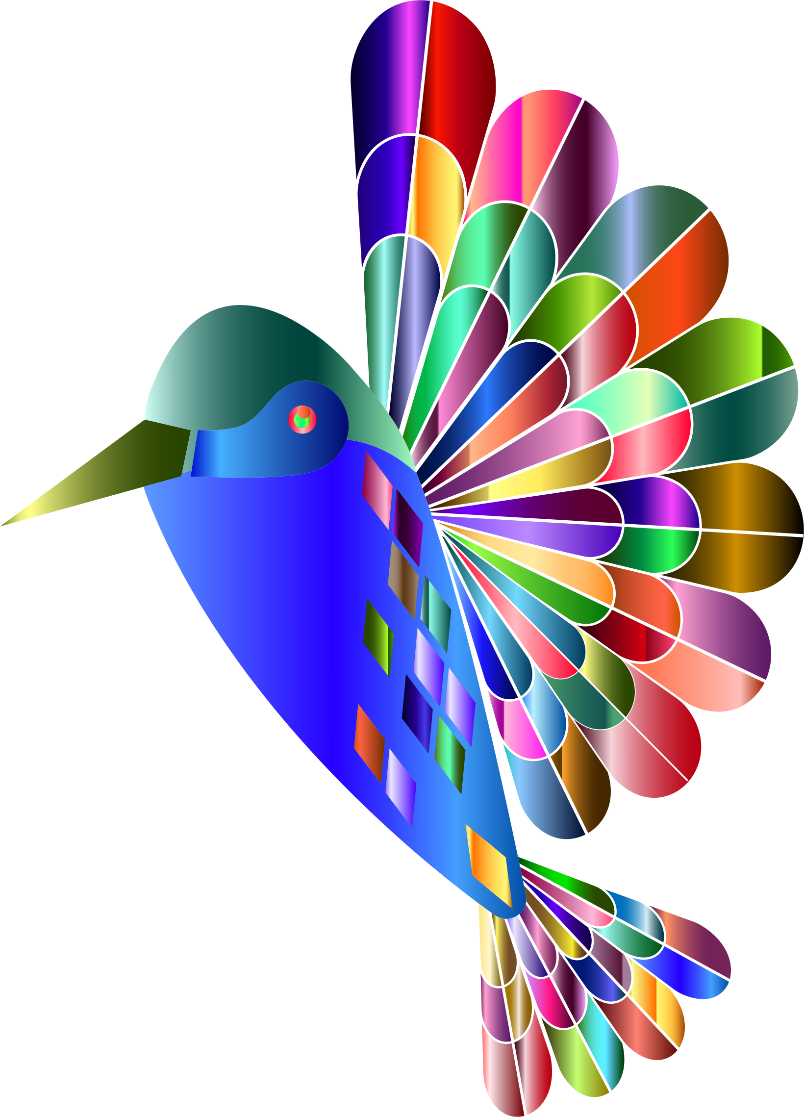 Big Image - Abstract Hummingbird Art (1640x2278)