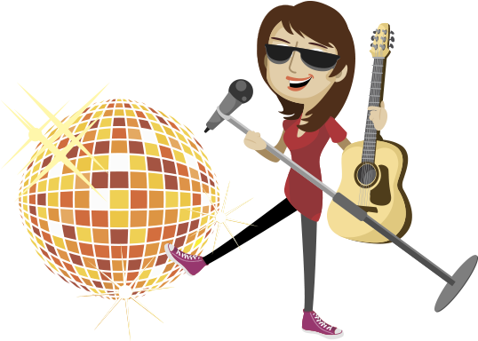 Disco Ball And Female Singer Vector Clipart Free Download - Disco Ball (1200x628)