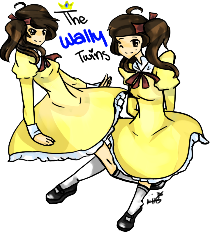 The Wally Twins - Cartoon (724x844)