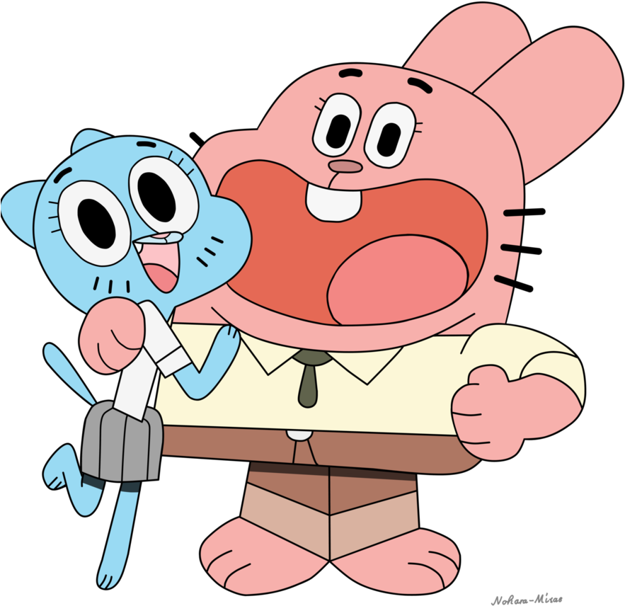 Nicole And Richard Vector Practice Re Upload By Nohara-misae - Amazing World Of Gumball (894x894)