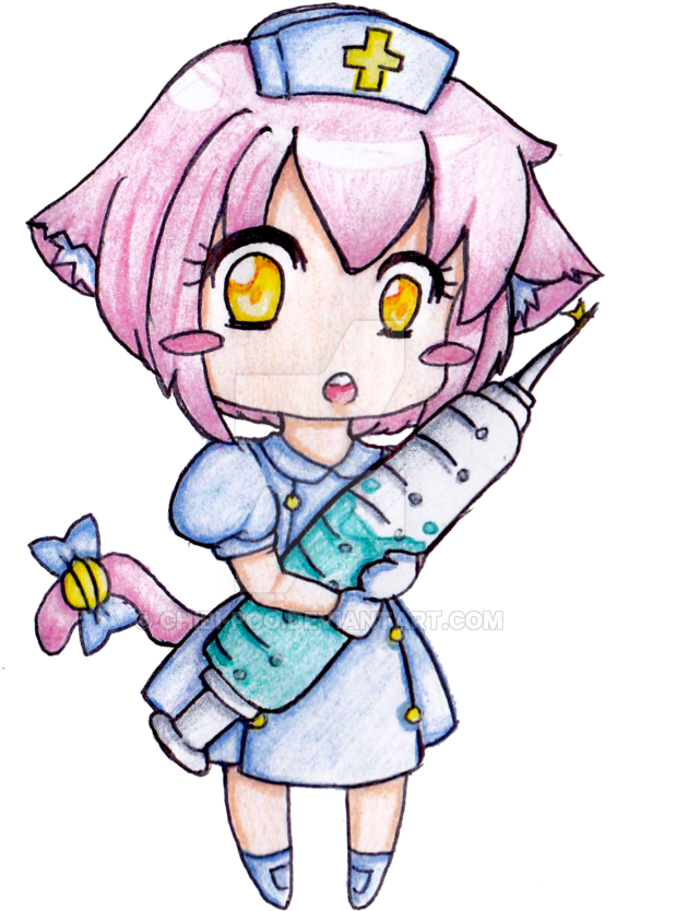 Practice Chibi Nurse By Chibi-poo - Anime Nurse Girl Drawing (900x937)