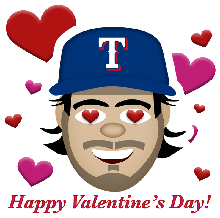 Click To Collect All Of The Rangers Valentine's Day - Texas Rangers (800x800)