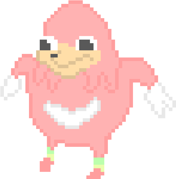 Ugandan Knuckles Pixel Art (600x600)
