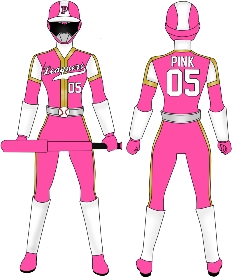 Pink Leaguer/ Mlb Pink Ranger By Iyuuga - Illustration (838x953)