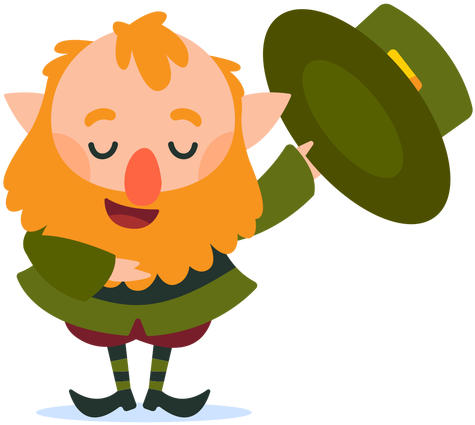 Leprechaun Hat Down Cartoon Transparent Png - St Patrick Leprechaun (512x512)