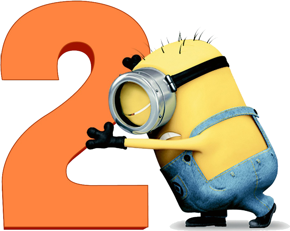 Despicable Me Png Photo - Minion With Number 2 (1024x1024)