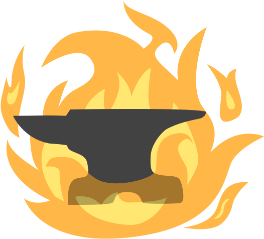 Flamey Anvil Cutie Mark By Brinazzle - Emblem (610x577)
