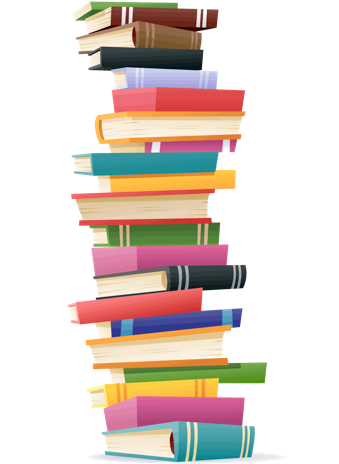 Free Stack Of Textbooks Png - Tall Stack Of Books Clipart (338x506)