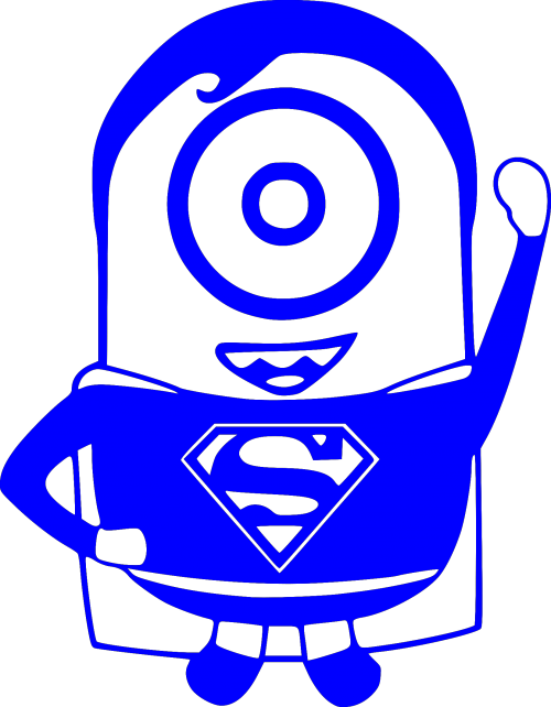 Please Note That The White Image Is A White Sticker - Minion Superman Coloring Pages (500x642)