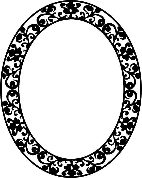 Medium Image - Oval Floral Frame Png (602x754)