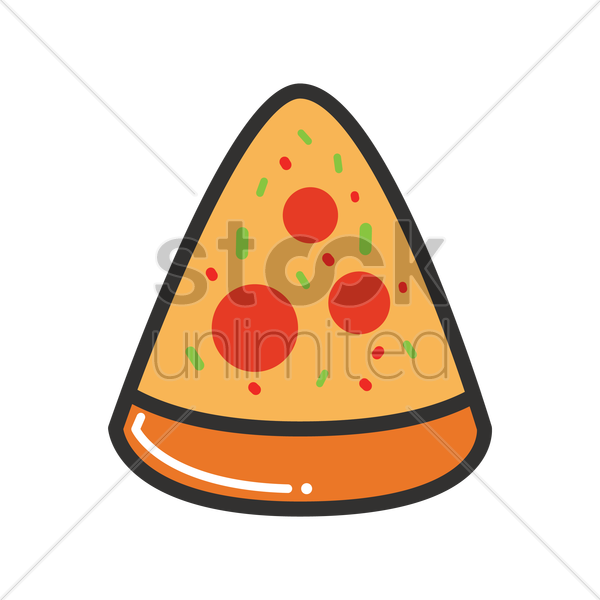 Pizza Slice Icon Vector Image - Vector Graphics (600x600)