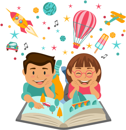 Resultado De Imagem Para Desenhos De Livros Png - Niños Leyendo (500x500)