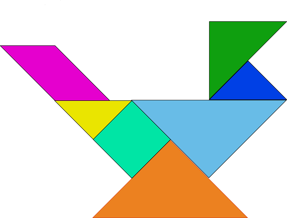 Collection Of Shapes - Figuras En Tangram Animales (958x725)