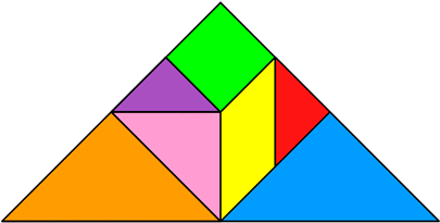 Resultat D'imatges De Tangram Shapes House - Make A Triangle With Tangrams (420x420)