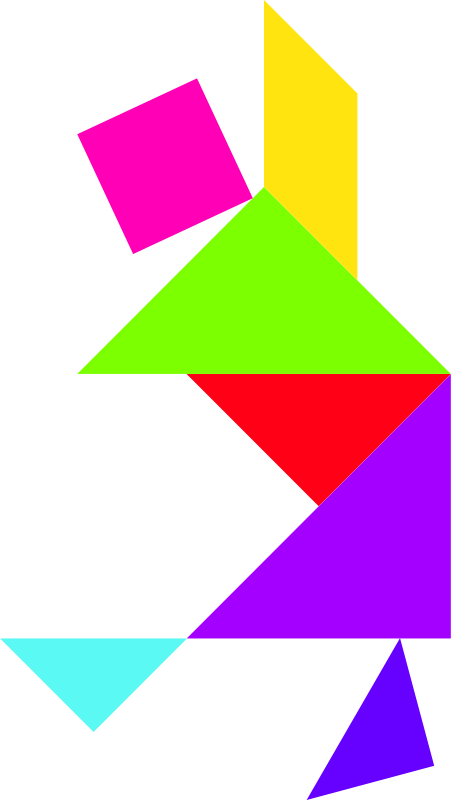 Tangram Shape Puzzles For Toddlers - Tangram Sun Vector (451x800)
