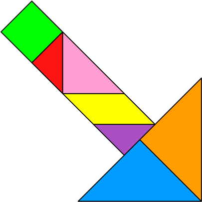 Enjoyable Tangram Arrow 2 Tangram Solution 12 Providing - Enjoyable Tangram Arrow 2 Tangram Solution 12 Providing (420x420)