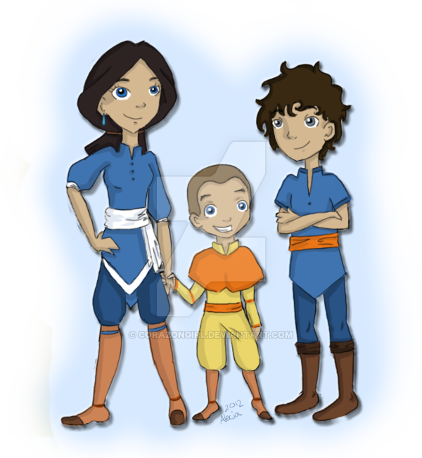 Aang And Katara's Children By Corazongirl - Katara (600x652)