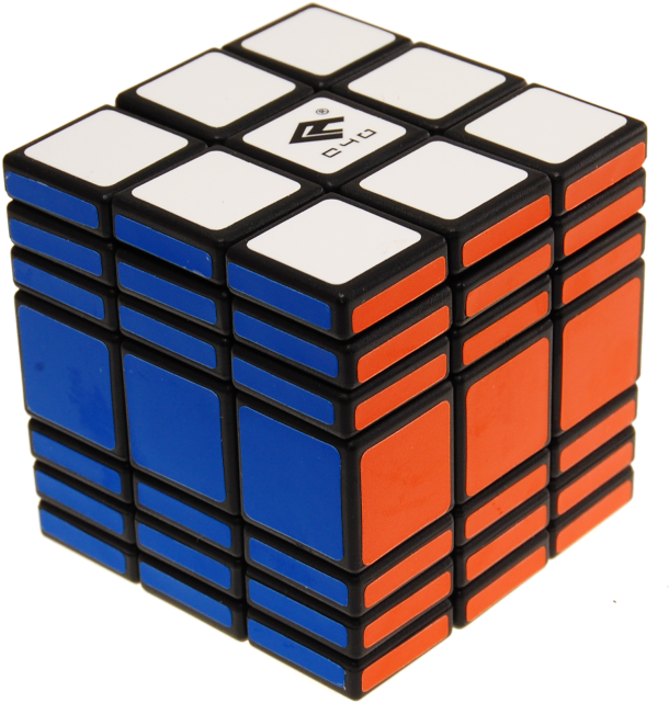 Fully Functional 3x3x7 Cube - Rubik's Cube Red White Blue (640x640)