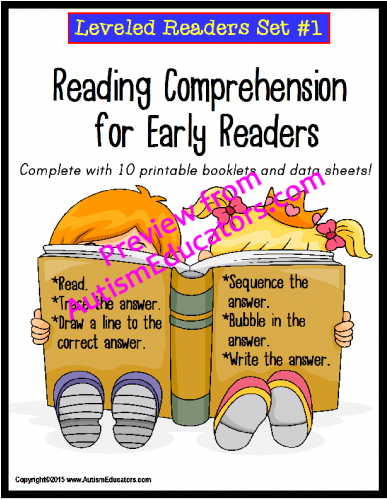 Reading Comprehension For Special Education/ Autism - Thumbnail (500x500)