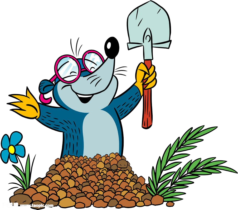 European Mole Cartoon Royalty-free Stock Photography - Mole With Shovel Cartoon (1000x1000)
