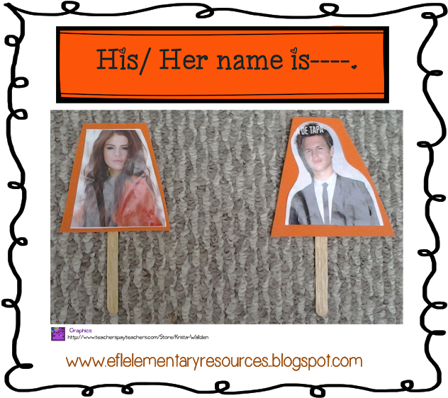 Esl Name Puppets - English As A Second Or Foreign Language (640x570)