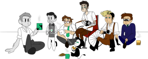 I Drew A Henry Tea Party Tho Rubberhose Is The Only - Tea Party (500x245)