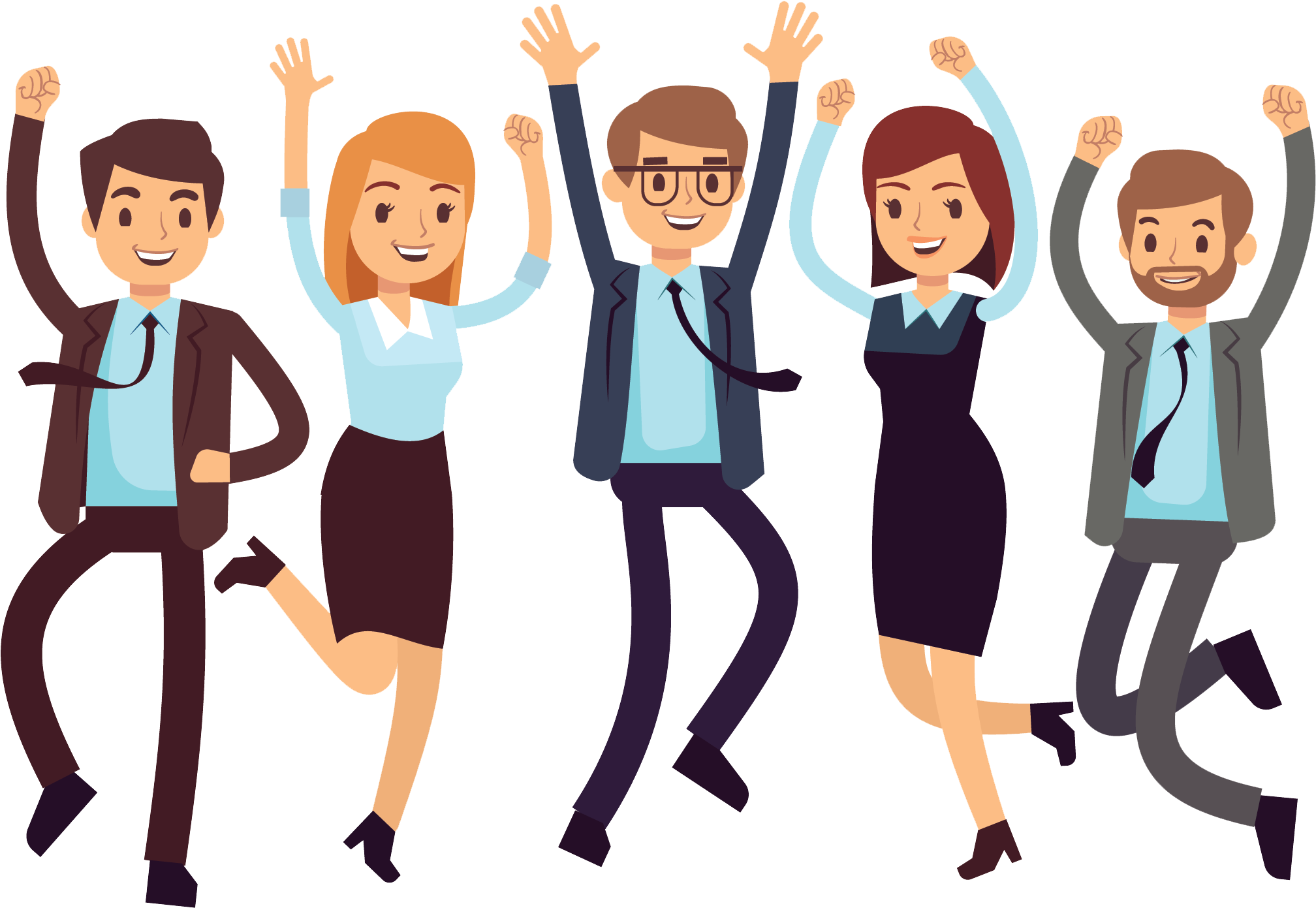 Team Approach To Implementation - Happy Business People Clipart (2072x1433)