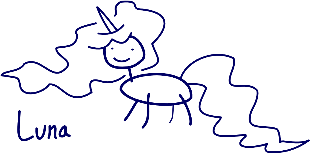 Monochrome, Princess Luna, Safe, Solo, Stick Figure - Line Art (1100x550)