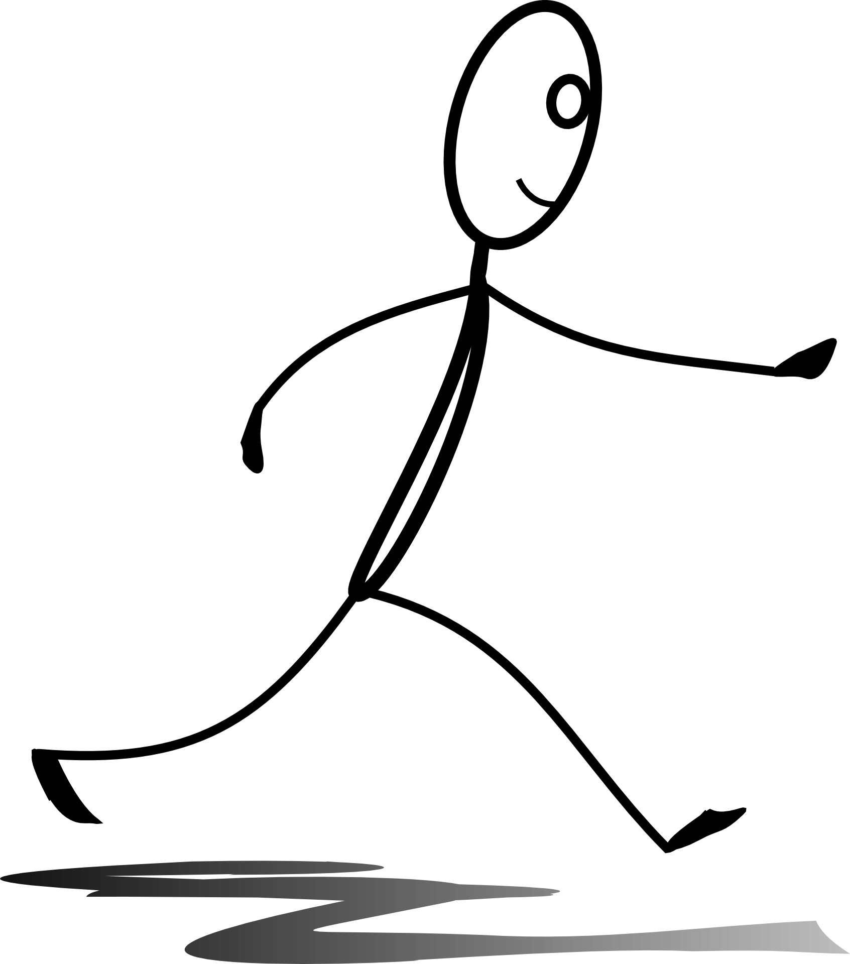 Stick Figure Drawing Running Clip Art - Stick Man Running (1693x1920)