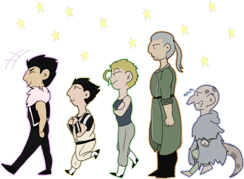 The Squad Strollin - Cartoon (500x368)